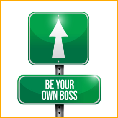 Be Your Own Boss 400 x 400 Gold Border