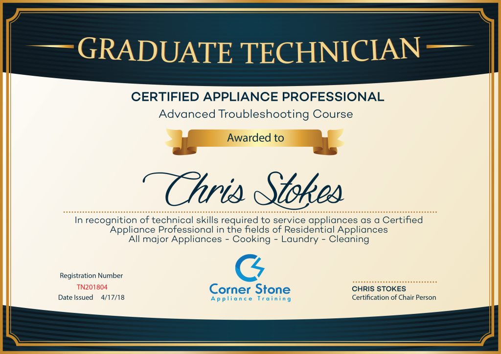 Appliance Certification Certificate Test Exams